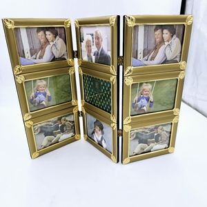 New Loui Michel Table Top Memories 3 Panel Screen 9 Picture Frames